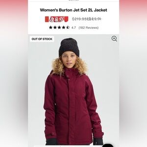 Burton Women's Ski Jacket - Deep Red